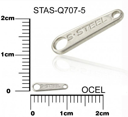Koncovka CHIRURGICKÁ OCEL ozn.-STAS-Q707-5. velikost 10x2,7mm.