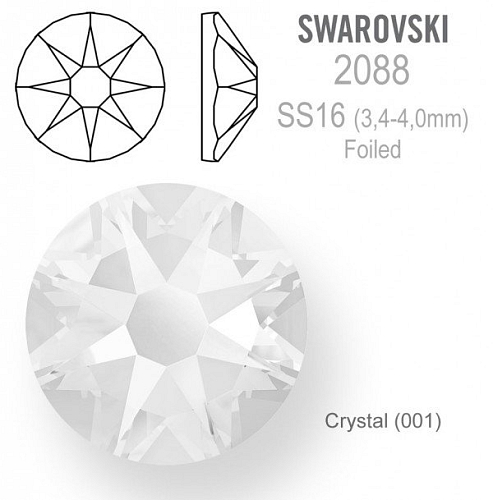 SWAROVSKI 2088 XIRIUS FOILED velikost SS16 barva Crystal 
