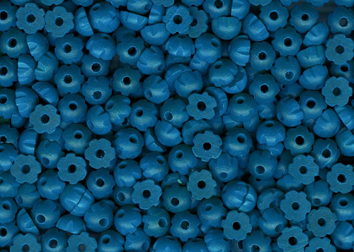 Korálky dřevěné 1438 v barvě modré 678 o velikosti 8/4mm 30ks v sáčku