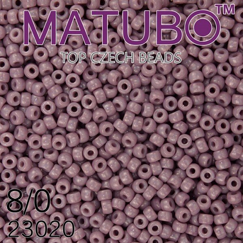 Korálky MATUBO™ mačkané rokajlové korálky. Velikost 8/0 (3,1mm). Barva 23020 SYTÁ FIALOVÁ. Balení 10g.