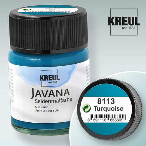 Barva na hedvábí JAVANA výrobce KREUL č.8113 Turquoise