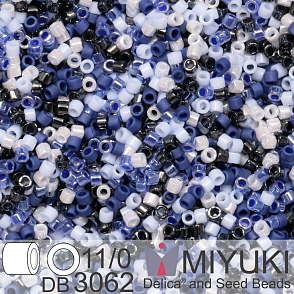 Korálky Miyuki Delica 11/0. Barva Mighty Blue Mix DB3062. Balení 5g