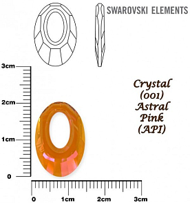 SWAROVSKI HELIOS Pendant barva ASTRAL PINK velikost 20mm.