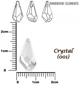 SWAROVSKI POLYGON DROP barva CRYSTAL velikost 17mm.