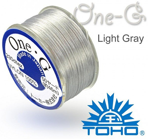TOHO One-G nylonová nit. Barva Light Gray č.14. Balení 45m