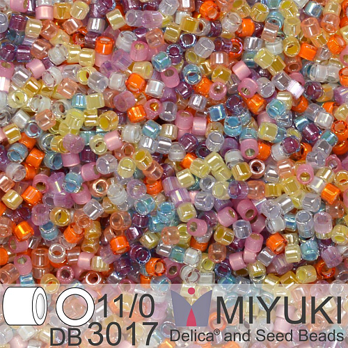 Korálky Miyuki Delica 11/0. Barva  Tropical Sunset Mix DB3017. Balení 5g