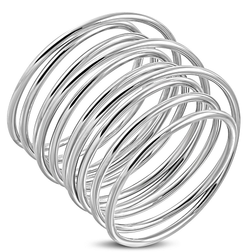 Netradiční tvar prstenu z chirurgické ocele WRP 138 o velikosti 9