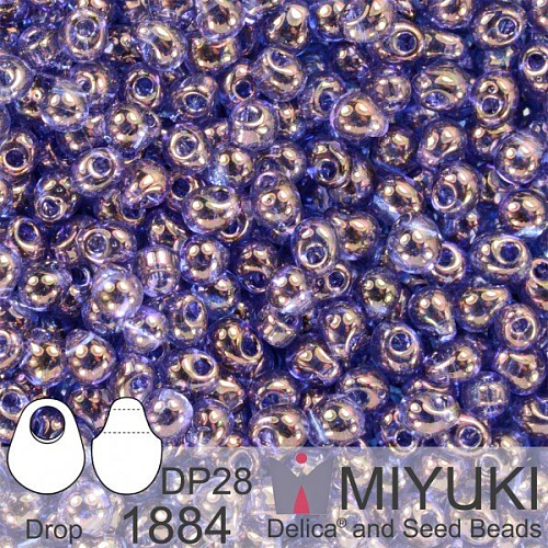 Korálky Miyuki Drop 2,8mm. Barva 1884 Violet Gold Luster. Balení 5g.