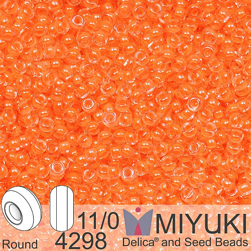 Korálky Miyuki Round 11/0. Barva 4298 Luminous Creamsicle. Balení 5g.