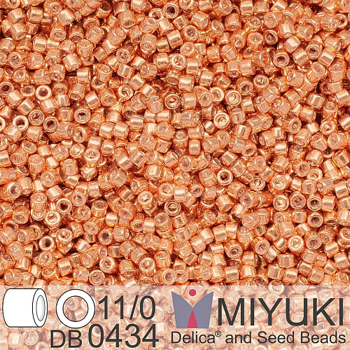 Korálky Miyuki Delica 11/0. Barva Galvanized Muscat DB0434. Balení 5g.