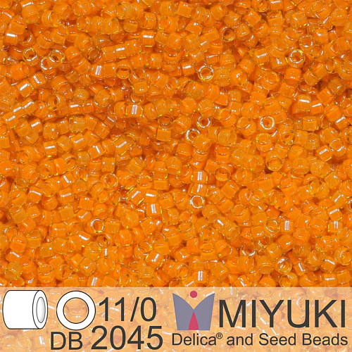 Korálky Miyuki Delica 11/0. Barva Luminous Mango DB2045. Balení 5g