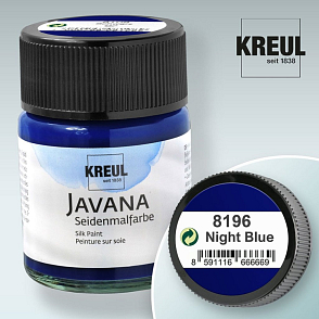 Barva na hedvábí JAVANA výrobce KREUL č.8196 Night Blue