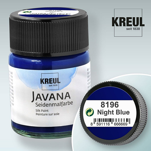 Barva na hedvábí JAVANA výrobce KREUL č.8196 Night Blue