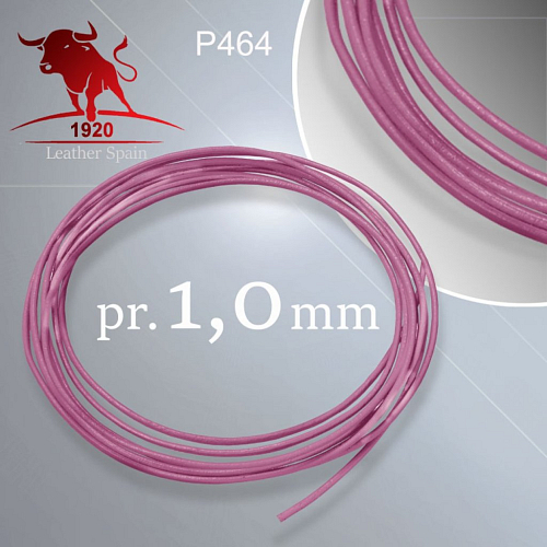 KOŽENÁ  šňůra kulatá 1,0mm Šňůra z kvalitní plné kůže. Barva P464 Fialová