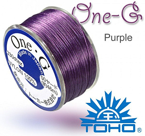 TOHO One-G nylonová nit. Barva Purple č.11. Balení 45m.