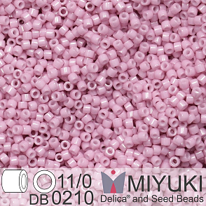 Korálky Miyuki Delica 11/0. Barva Op Antique Rose Luster DB0210. Balení 5g.