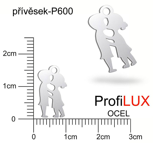 Přívěsek Chirurgická Ocel ozn-P600 ZAMiLOVANÍ velikost 16x8,5mm tl.1.2mm. Řada přívěsků ProfiLUX