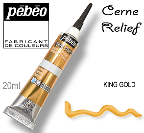 KONTURA Cerne Relief 20 ml barva King Gold.Výrobce PEBEO
