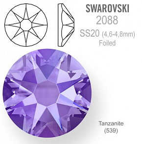 SWAROVSKI 2088 XIRIUS FOILED velikost SS20 barva Tanzanite 