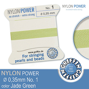 NYLON Power velmi pevná nit GRIFFIN síla nitě 0,35mm barva Jade Green