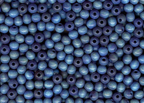 Korálky 1175 barva Modrá 678 průměr 6 mm počet 30 kusů v sáčku