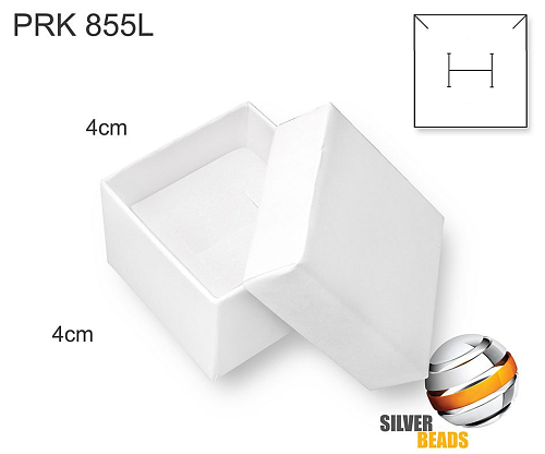 Krabička na šperky. Materiál papír . Ozn. PRK 855L. Velikost 4x4cm. Barva BÍLÁ.