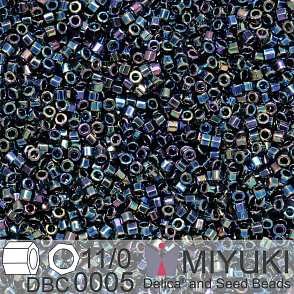 Korálky Miyuki Delica (fazetované) 11/0. Barva Metallic Variegated Blue Iris Cut DBC0005. Balení 5g.