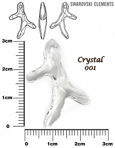 SWAROVSKI Coral 6790 Pendant barva CRYSTAL velikost 30mm.