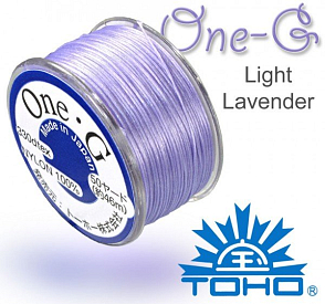 TOHO One-G nylonová nit.  Barva Light Lavender č.19. Balení 45m.