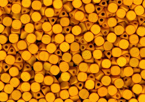 Korálky 1209 barva Žlutá 605 velikost 6mm počet 34 kusů v sáčku