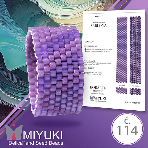Rukodělná korálková stavebnice MIYUKI. Stavebnice prstenu FRIENDLY color no. 114