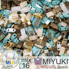 Korálky MIYUKI směs tvar TL-HTL-QTL BEADS . Barva MIX 16 Ibiza life . Balení 5g.