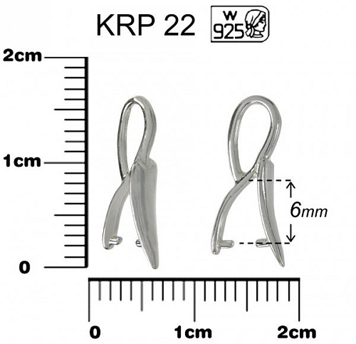 ŠLUPNA ozn. KRP 22. Materiál STŘÍBRO AG925.váha 0,51g.