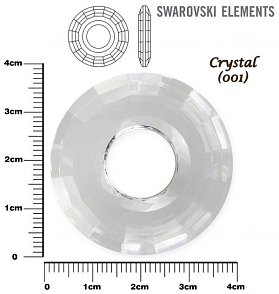 SWAROVSKI Disk Pendant 6039 barva CRYSTAL velikost 38mm.