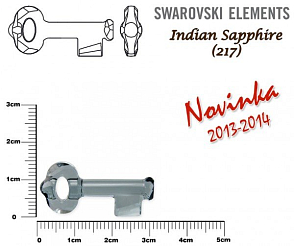 SWAROVSKI KEY Pendant 6919 barva INDIAN SAPPHIRE  velikost 30mm.