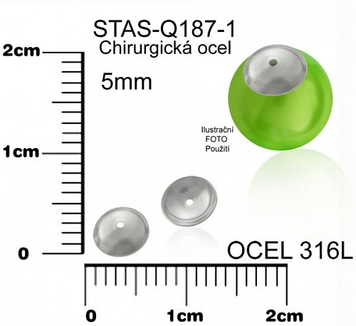 KAPLIK 5mm CHIRURGICKA OCEL STAS Q187 1