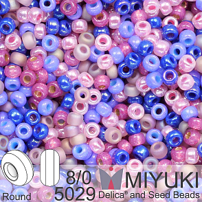 Korálky Miyuki Round 8/0. Barva 5029 Mix Happy. Balení 5g