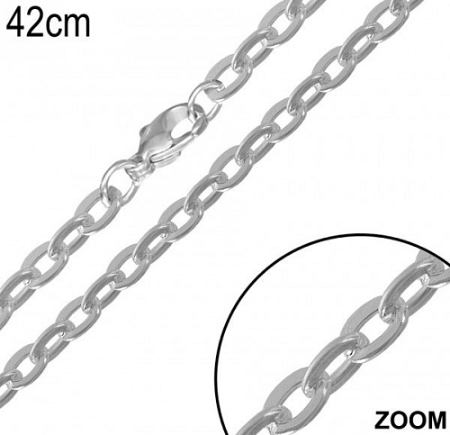 ZÁVĚS CHIRURGICKÁ OCEL SSD 458 tvar plochá oválná očka o velikosti 2,4x2,8mm a délce 42cm.