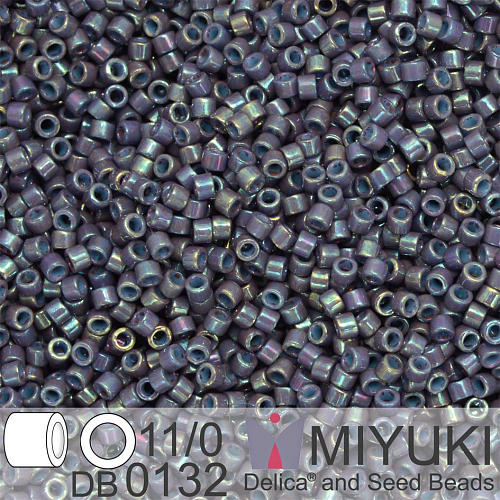 Korálky Miyuki Delica 11/0. Barva Opaque Blue Gray Luster DB0132. Balení 5g