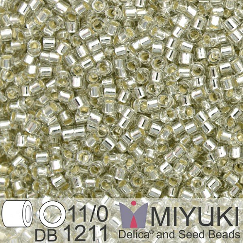Korálky Miyuki Delica 11/0. Barva S/L Gray Mist  DB1211. Balení 5g
