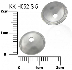 KAPLÍK ozn.-KK-H052-S 5. Velikost pr.12,0mm  výška 3,5mm. Barva stříbrná.