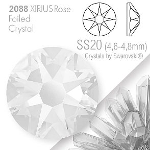 SWAROVSKI  XIRIUS Rose 2088 Foiled. Barva Crystal velikost SS20 (4,6-4,8mm). Balení 15Ks.