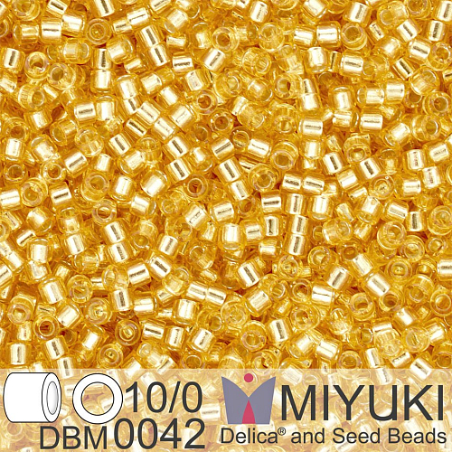 Korálky Miyuki Delica 10/0. Barva S/L Gold Cut DBM0042. Balení 5g.