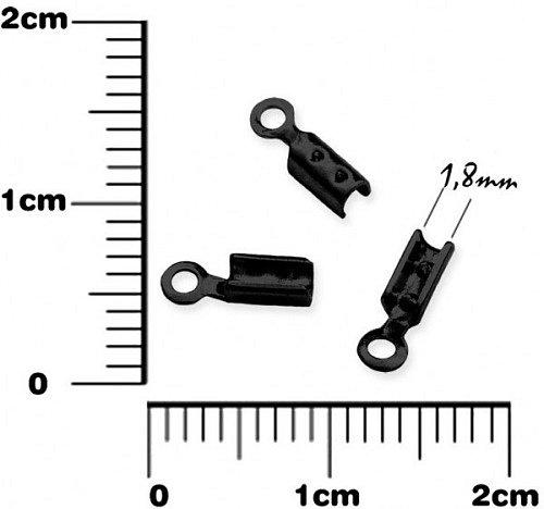 Koncovka barva antracit. Ozn. KM-053.Velikost 8x2,5mm.