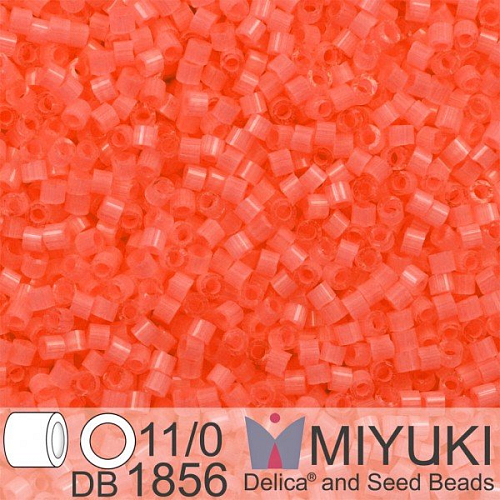 Korálky Miyuki Delica 11/0. Barva Silk Inside Dyed Flamingo  DB1856. Balení 5g.