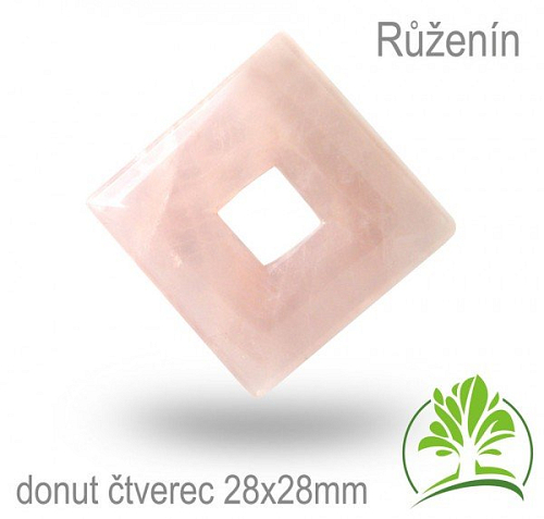 Růženín čtverec donut-o pr. 28x28mm tl.5,5mm.