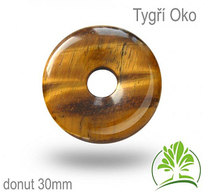 Tygří oko donut-o pr. 30mm tl.4,5mm.