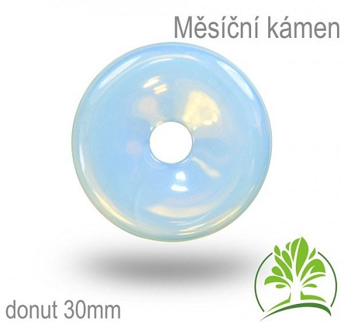 Kámen MĚSÍČNÍ KÁMEN syntetický donut-o pr. 30mm tl.4,5mm.