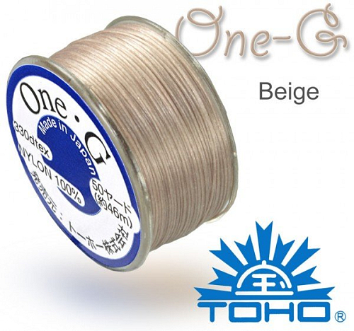 TOHO One-G nylonová nit. Barva Beige č.4. Balení 45m.