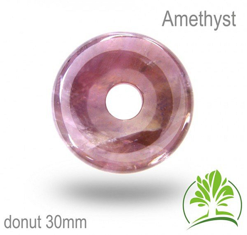Ametyst  donut-o pr. 30mm tl.4,5mm.
